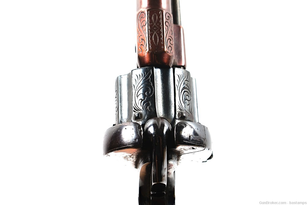 Engraved Belgian Lefaucheux Type 9mm Pinfire Revolver (Antique)-img-3