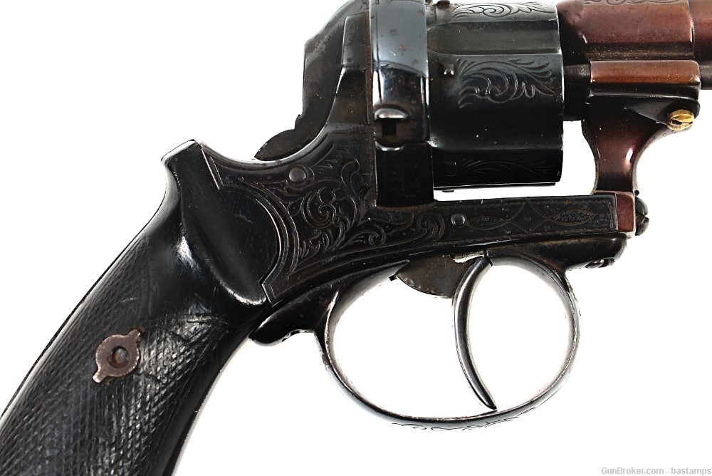 Engraved Belgian Lefaucheux Type 9mm Pinfire Revolver (Antique)-img-17