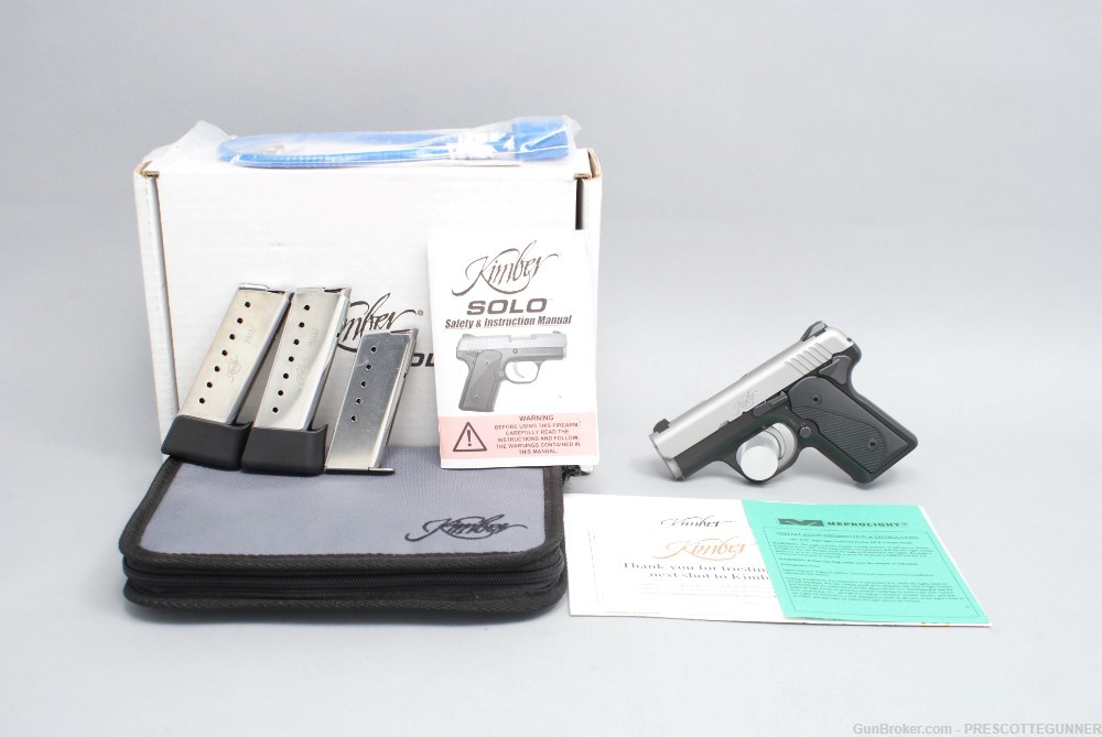 Kimber Solo Carry 9mm Micro Compact EDC Pistol w/ 3 Mags Exc Penny $.01 NR-img-1