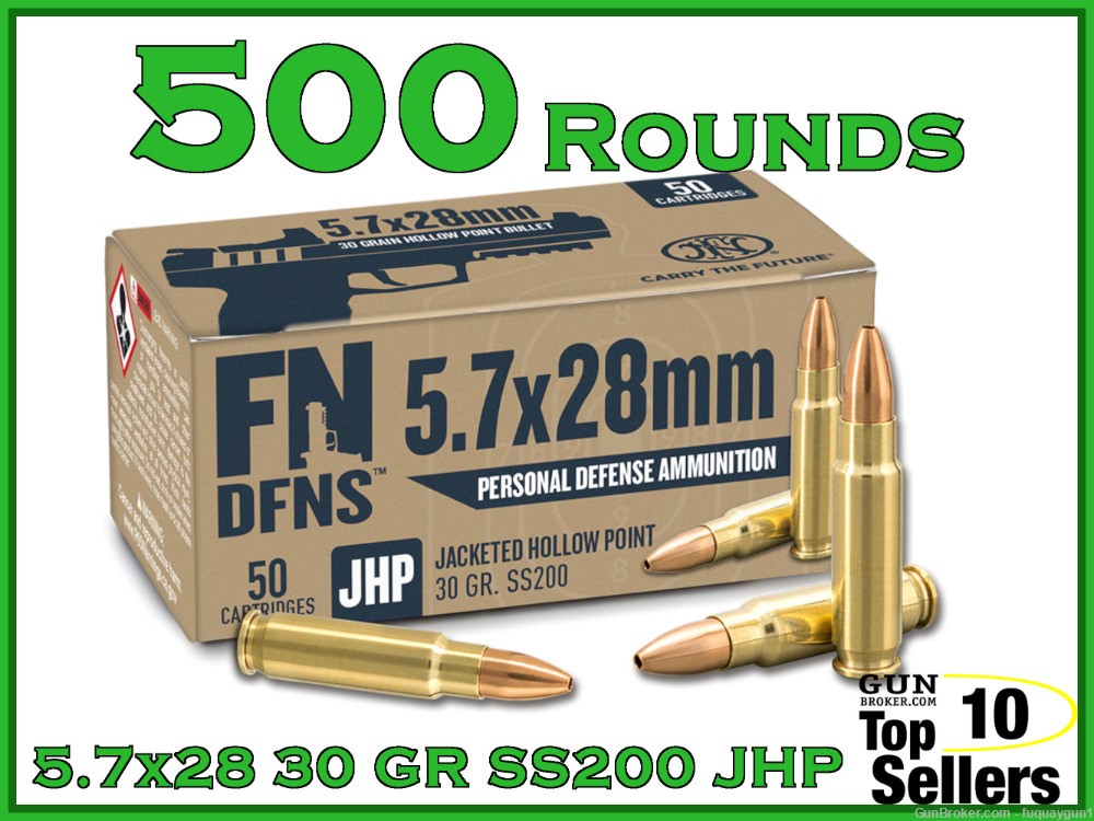 FN 5.7x28 SS200 Ammo 30 GR JHP 5.7x28-5.7x28-img-0