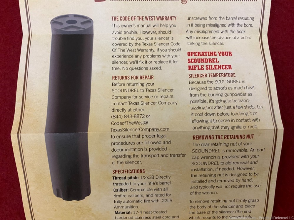 New Texas Silencer Scoundrel .22 Rimfire Silencer, rated for all rimfires-img-11