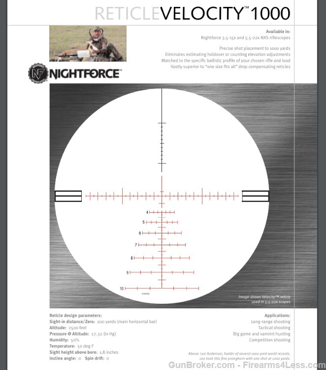 Nightforce NXS 5.5-22x56 Zero Stop R129 SFP Illuminated Velocity 1000 MOA-img-11