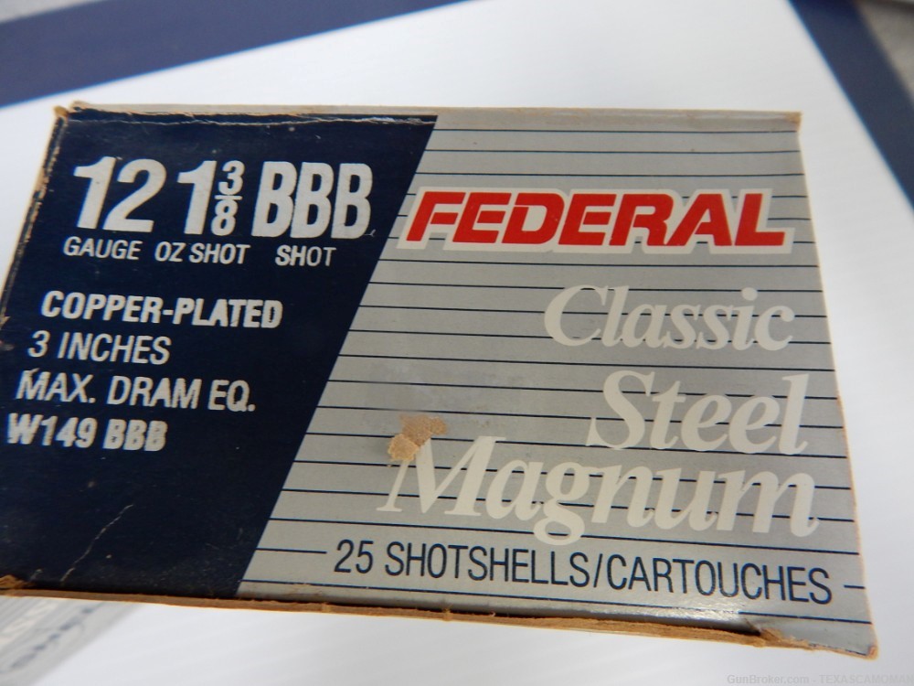 Vintage Federal Classic 12 gauge shotshells, 2 boxes, BBB-img-2