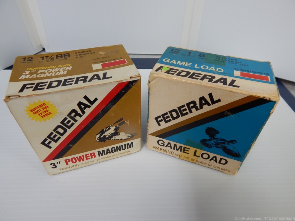 2 boxes Vintage Federal shotgun shells 12 ga. -img-0