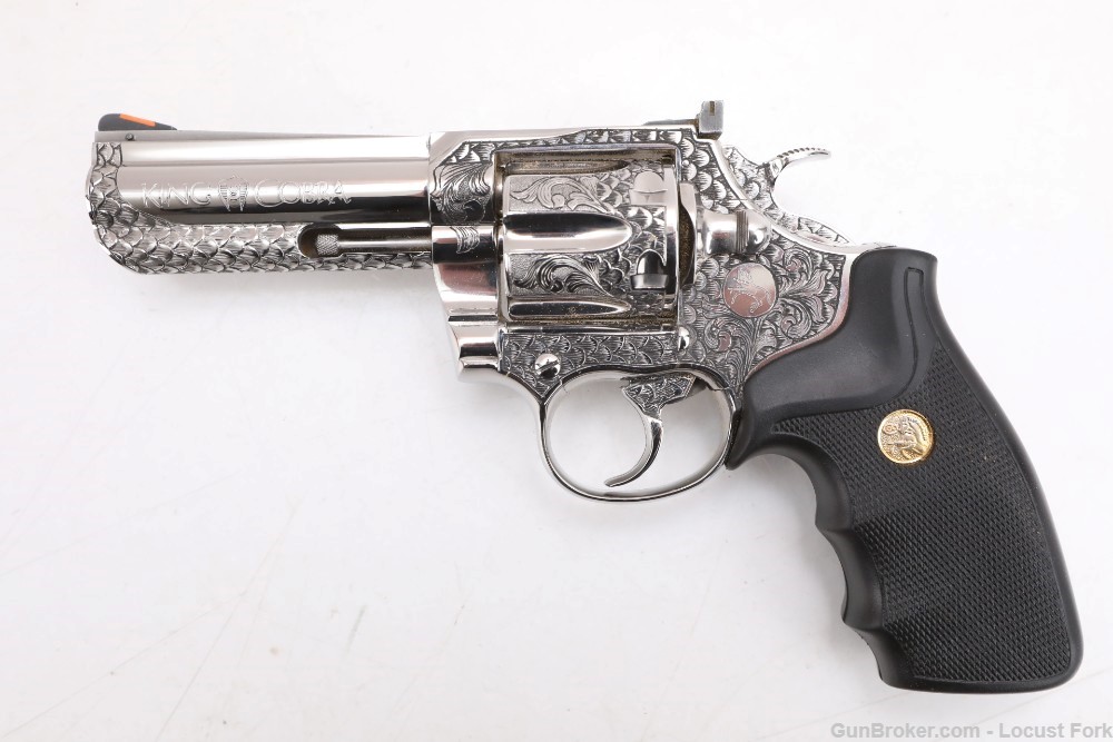 Colt King Cobra Target 357 Mag 4" FULLY ENGRAVED Stainless NO RESERVE!-img-1
