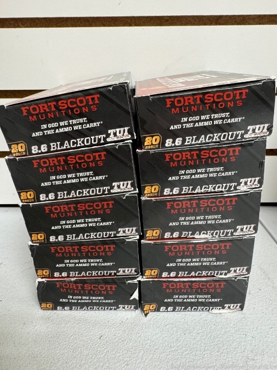 200 RDS NEW FORT SCOTT MUNITIONS 8.6 BLACKOUT 285 GRAIN TUMBLE UPON IMPACT-img-0