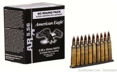 90 Round Pack 5.56 NATO Clipped FMJ -img-0