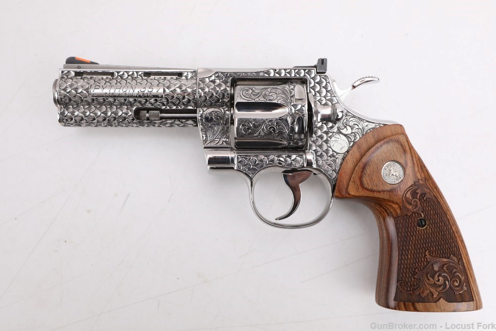 Colt Python 357 Mag 4" FULLY ENGRAVED BEAUTY! No Reserve!-img-1