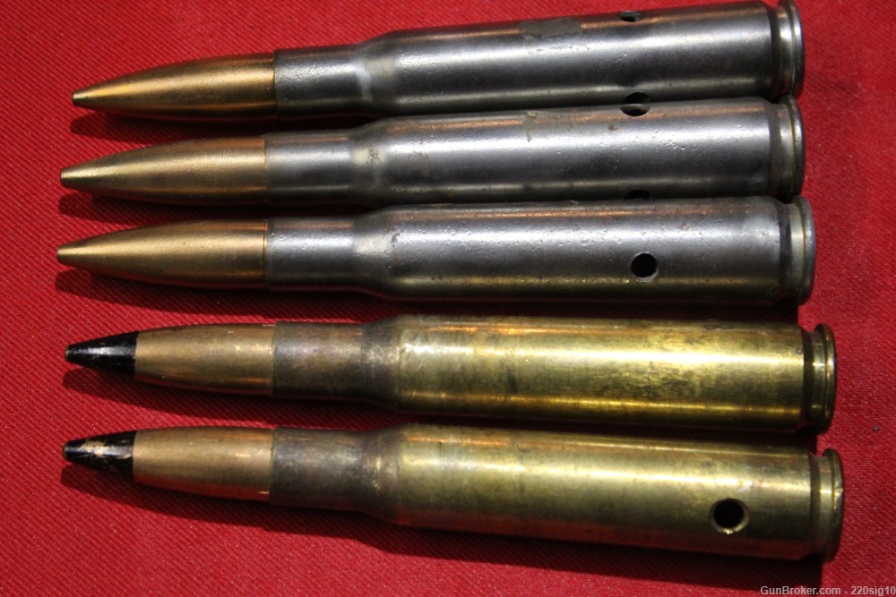 50 Caliber Dummy Training Rounds Lot Of 5 WW2 And Other Dates-img-0
