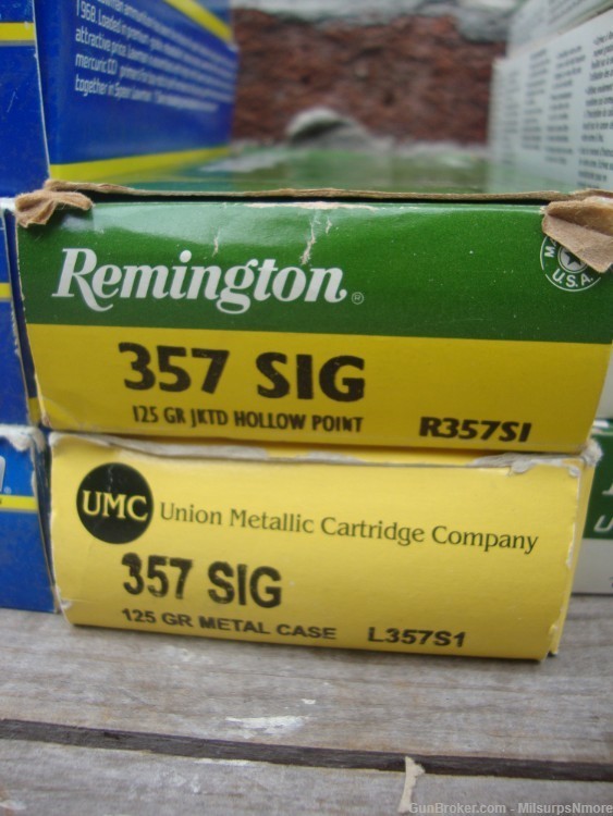 Huge Lot Of Close To 600 Rounds Of Assorted 357 Sig Ammo FMJ HP .357-img-2