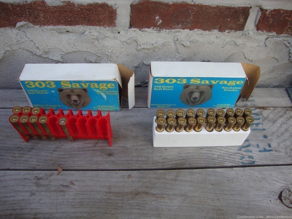 Nice Lot Of 28 Round Of 303 Savage Ammo Old Western Scrounger-img-0