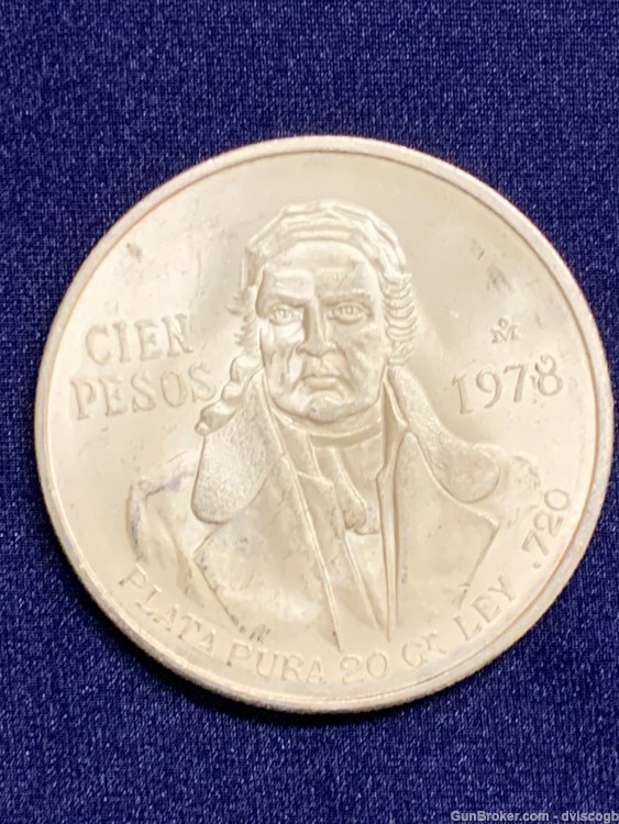 1978 Mexico Silver 100 Pesos - BU detail -img-0
