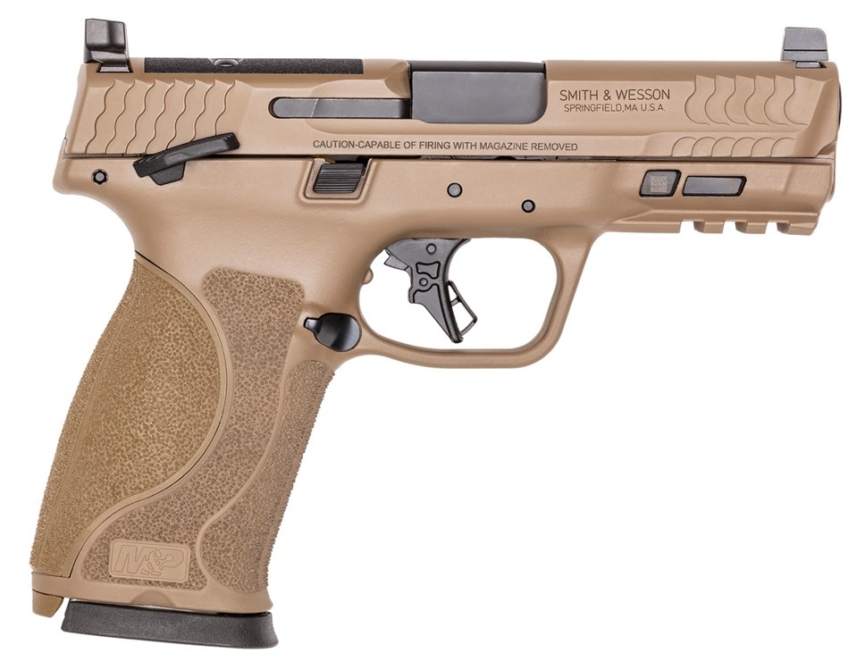 Smith & Wesson M&P M2.0 FDE Thumb Safety 10mm 4in 2-15Rd Mags 13739-img-0