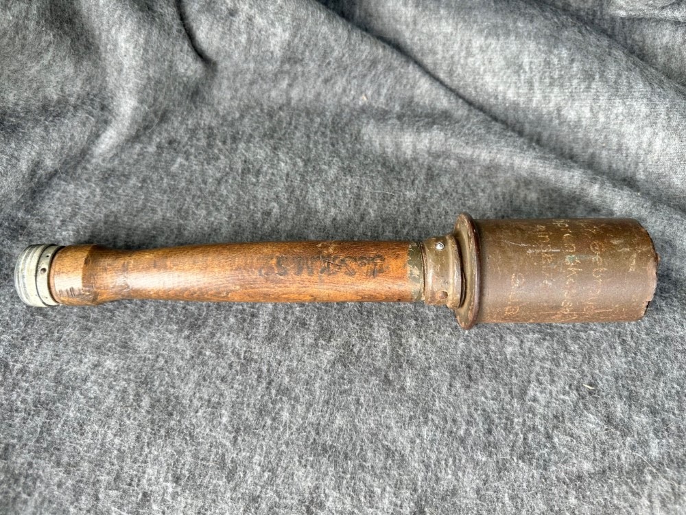 Original-WW1 German Potato Masher Stick Grenade-Nice Markings-1917 Model-img-0