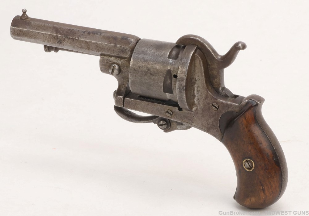 Antique Belgium Pinfire Revolver 7mm-img-3