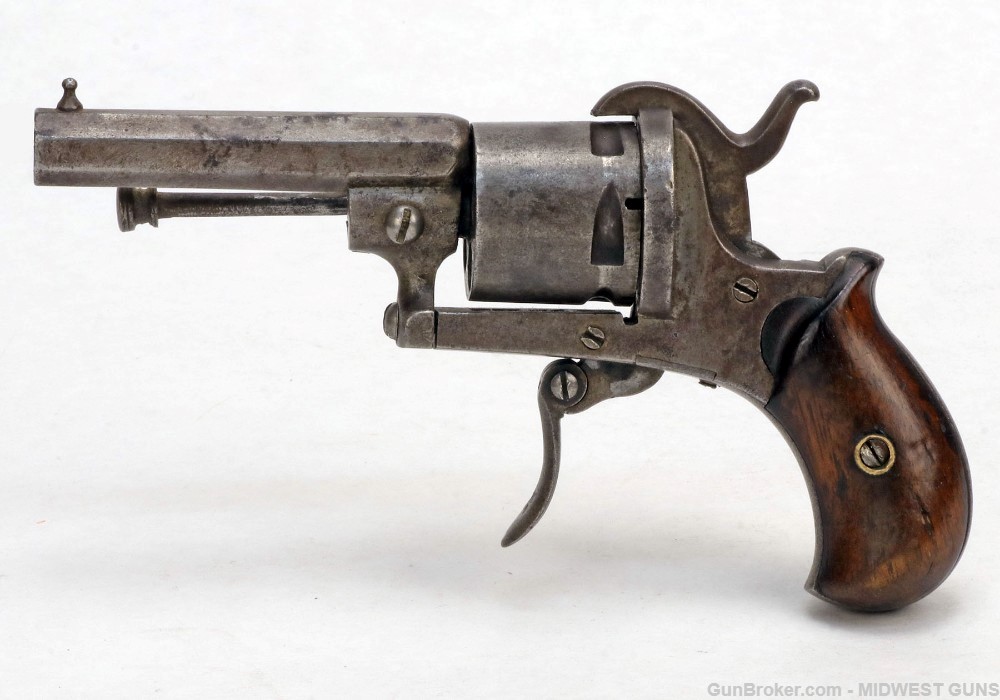 Antique Belgium Pinfire Revolver 7mm-img-4