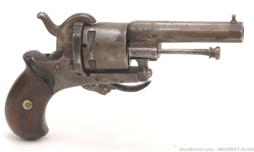 Antique Belgium Pinfire Revolver 7mm-img-1