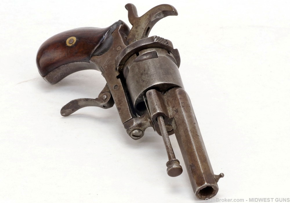 Antique Belgium Pinfire Revolver 7mm-img-5