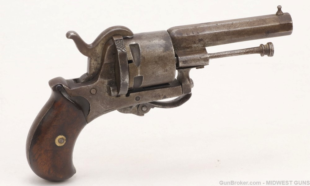 Antique Belgium Pinfire Revolver 7mm-img-0