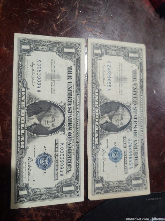 2 Silver certificates 1957 series -img-0