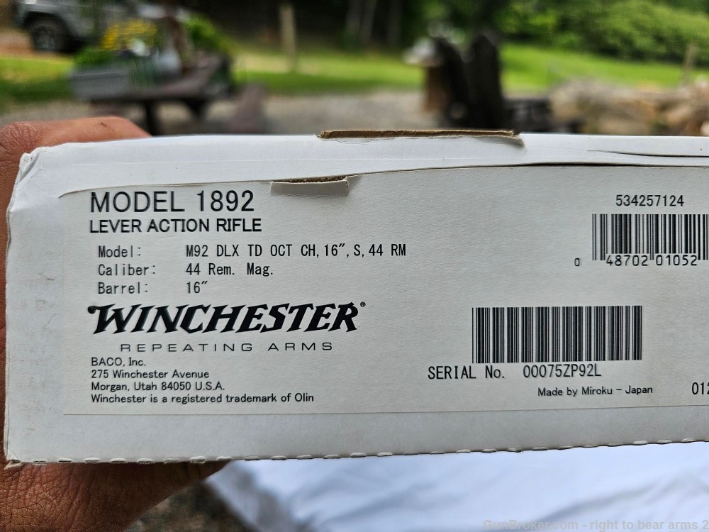 ANIB Winchester 1892  M92 Deluxe Takedown Trapper 16" Octogon barrel 44 mag-img-1