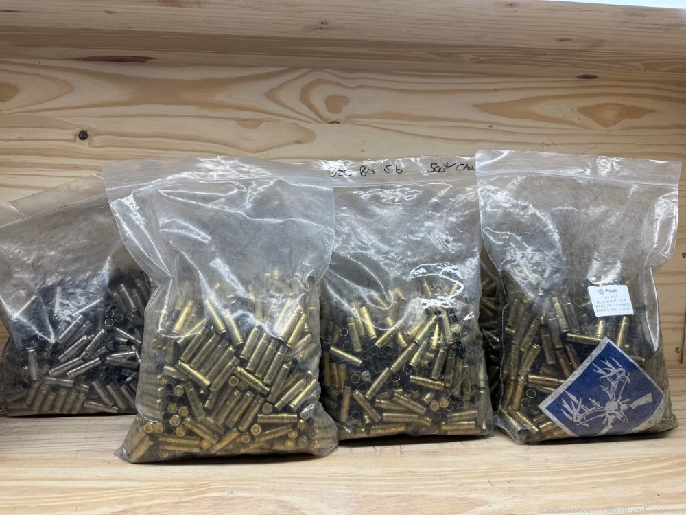 4,000 PCS -300 BLACKOUT- FACTORY PRIMED SIG SAUER BRASS, READY FOR LOADING!-img-0