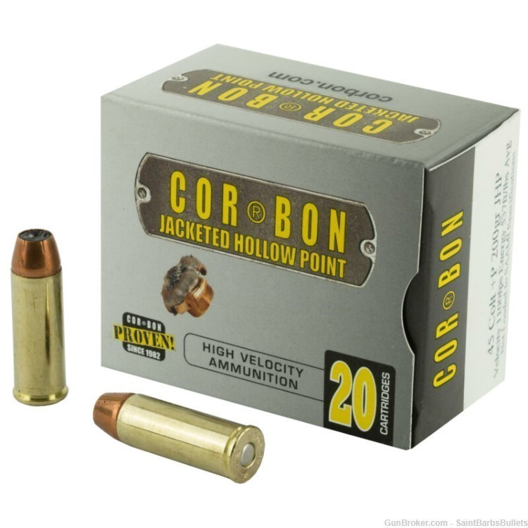 CorBon .45 Long Colt +p 200 Grain JHP –20 Rounds-img-0