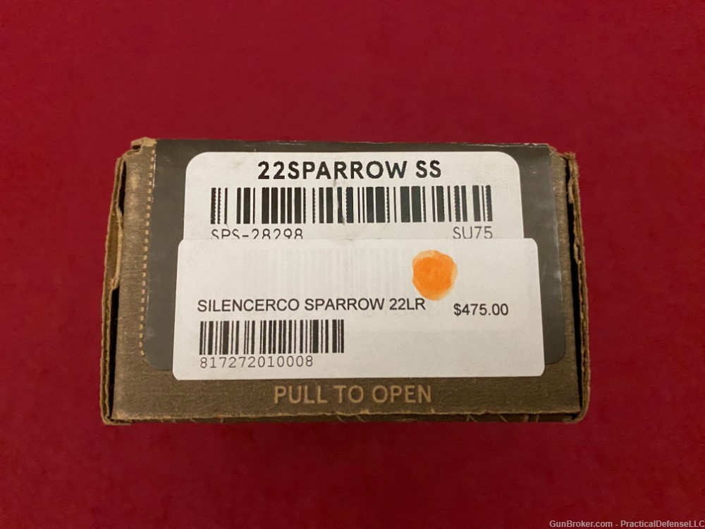 New Silencerco Sparrow 22 Monolithic User Serviceable 1/2x28 Direct Thread -img-8
