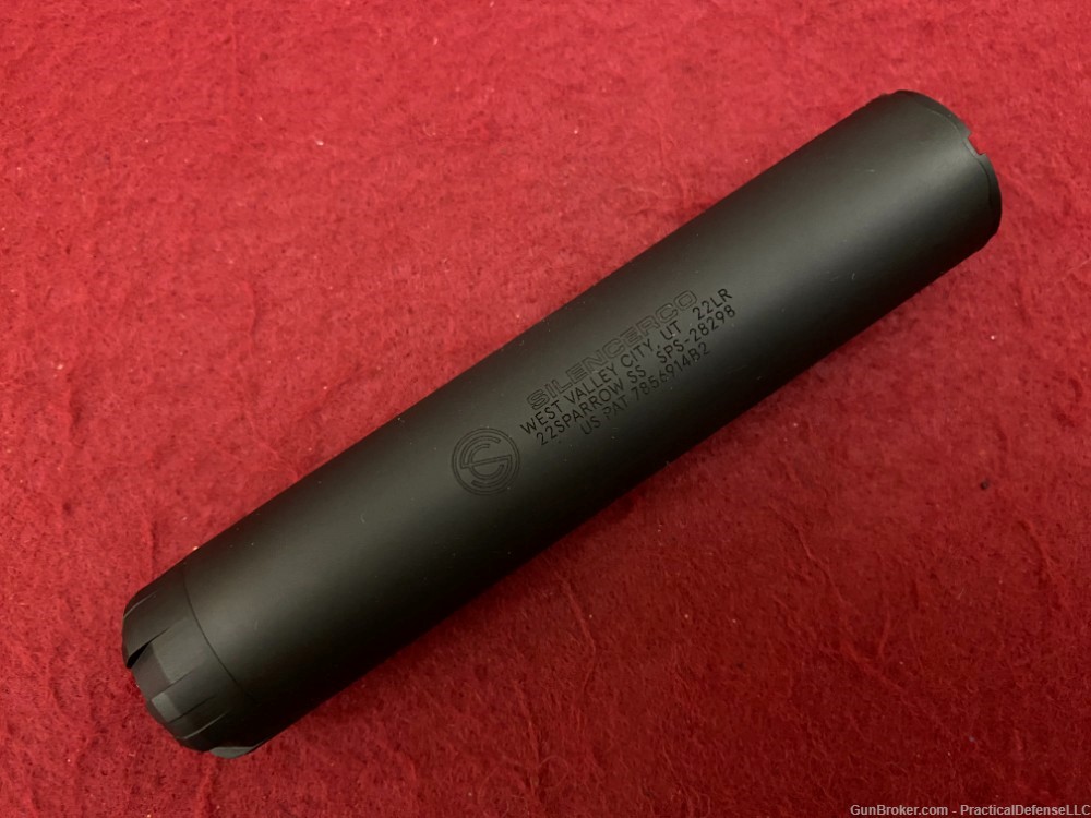 New Silencerco Sparrow 22 Monolithic User Serviceable 1/2x28 Direct Thread -img-1