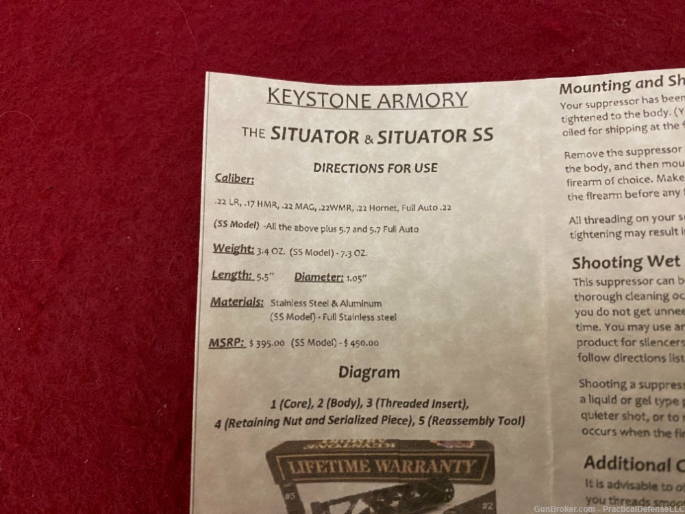 New Keystone Armory Situator 22 Monocore Silencer Graphite Black color-img-12