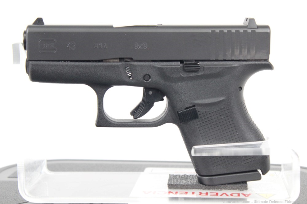 Excellent Glock Model 43 Pistol 9mm FXD Sights (2) Magazines UI4350201 -img-2