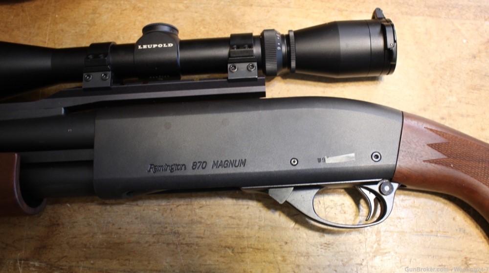 Remington 870 Rifled Pump 12 GA Shotgun w Leupold VX® 3-9x40mm -img-6