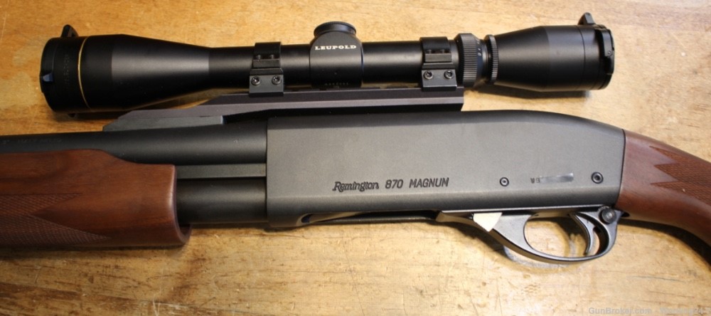 Remington 870 Rifled Pump 12 GA Shotgun w Leupold VX® 3-9x40mm -img-4