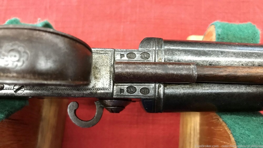 English Double Barrel Side By Side Tap Action Box Lock Flintlock Pistol-img-17