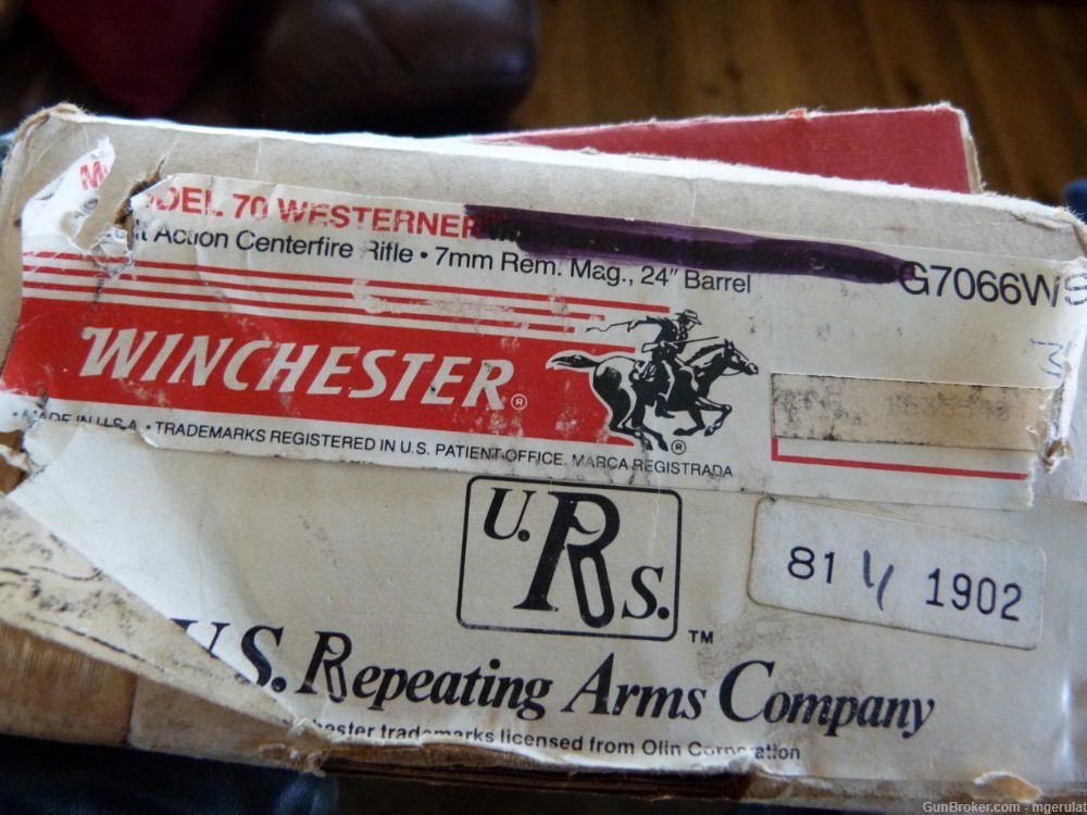 Rare NIB Winchester Model 70 Westerner Rifle 7mm Rem Mag 1981 post pre 64-img-9