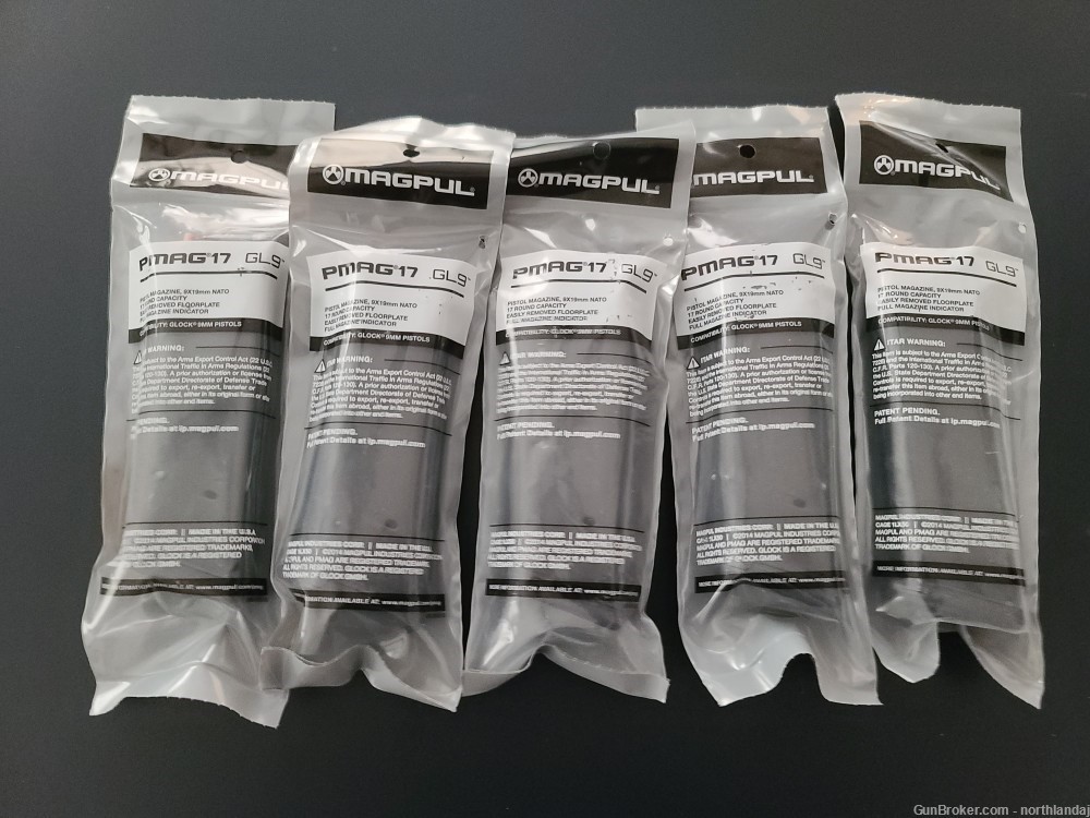 PENNY AUCTION (5) Magpul PMAG 17 GL9 Mags NO RESERVE-img-0