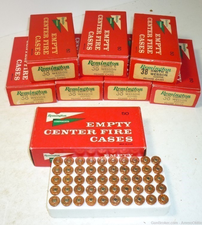 50ct - POSTAL SERVICE PLATED COPPER - 38 S&W - PRIMED CASINGS - 38sw -img-0