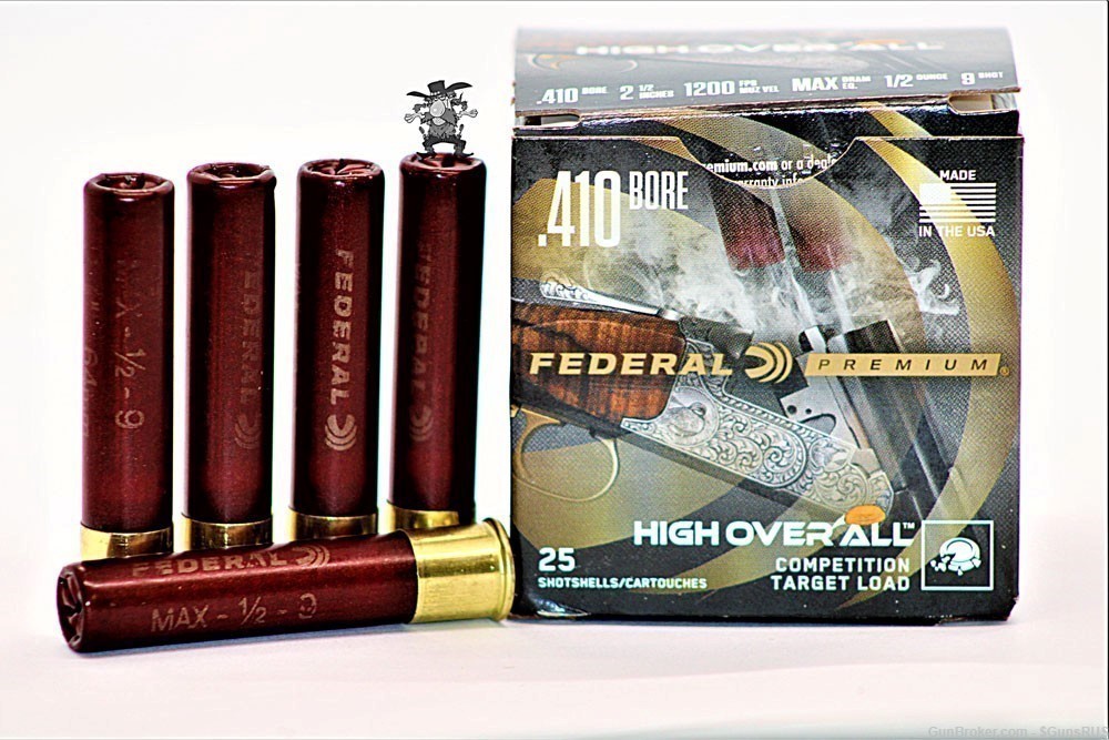 410 Premium FEDERAL HIGH OVERALL PREMIUM HI-BRASS 2½" 410 Shells #9 Shot 25-img-1
