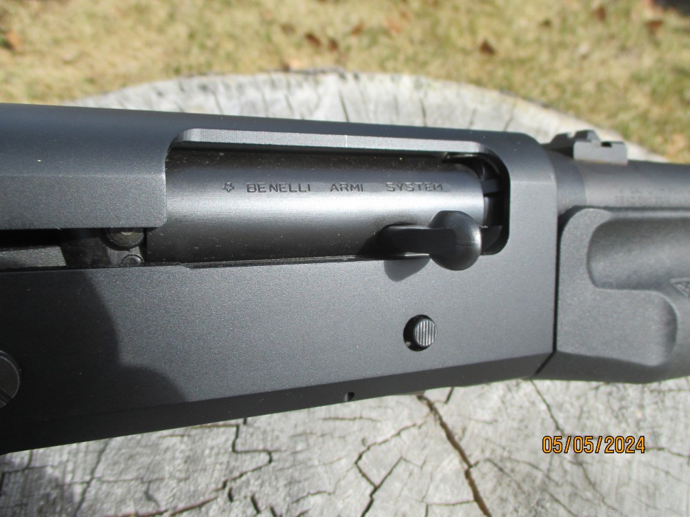 Benelli M-1 Super 90 12ga 20" rifle sights, laser, light, etc. Excellent-img-1