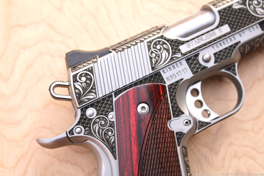 Engraved 1911 Kimber stainless ii New .45-img-13