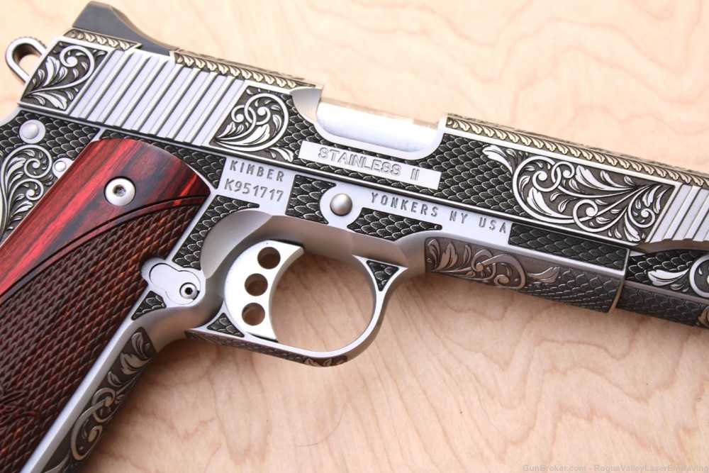 Engraved 1911 Kimber stainless ii New .45-img-7