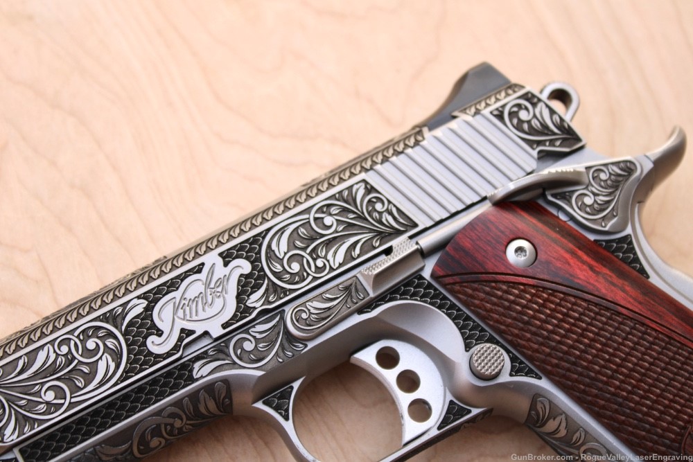 Engraved 1911 Kimber stainless ii New .45-img-11