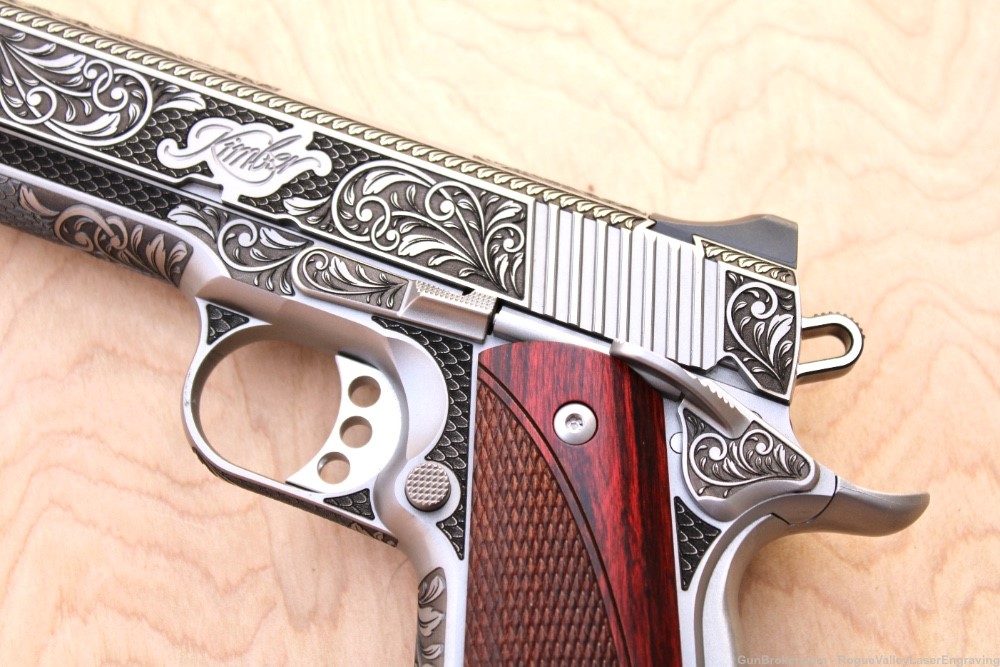 Engraved 1911 Kimber stainless ii New .45-img-12
