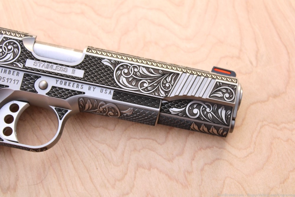 Engraved 1911 Kimber stainless ii New .45-img-14