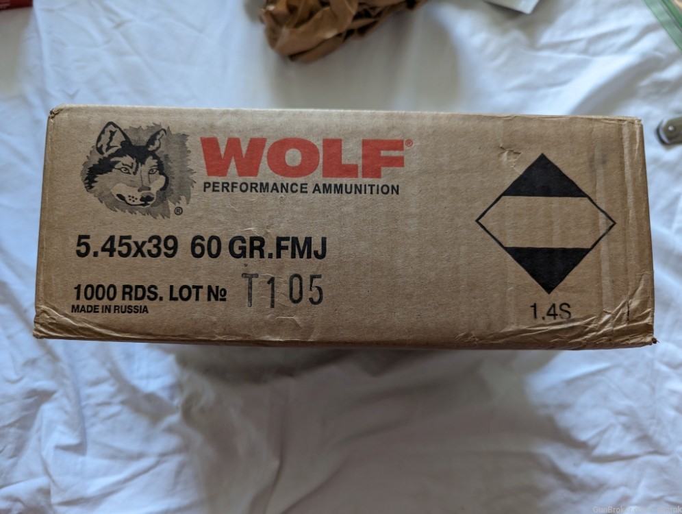 Wolf 5.45x39 545 ammo 1000 Rounds FMJ 60gr-img-0