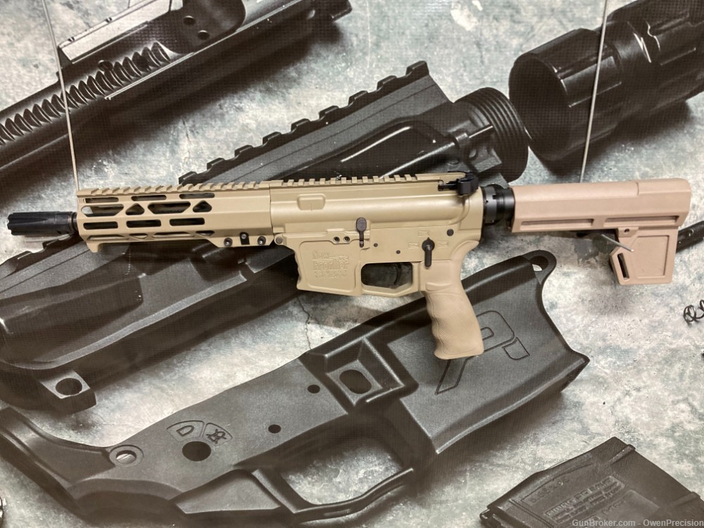 AR-9 9mm New Frontier FDE C-9 pistol Glock mags 8" MLok NR-img-1