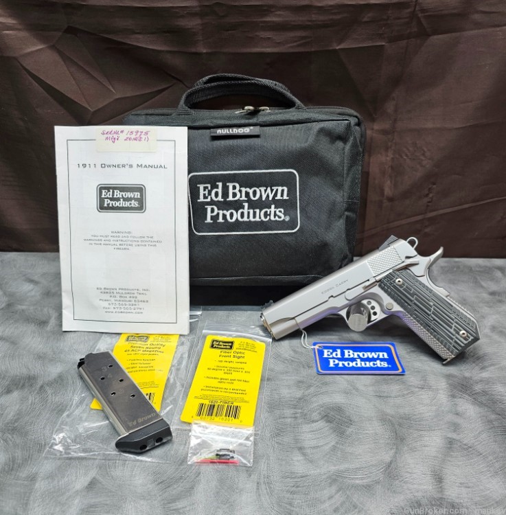 Ed Brown Kobra Carry Custom .45acp Semi-auto Pistol W/Carry Bag NICE -img-0