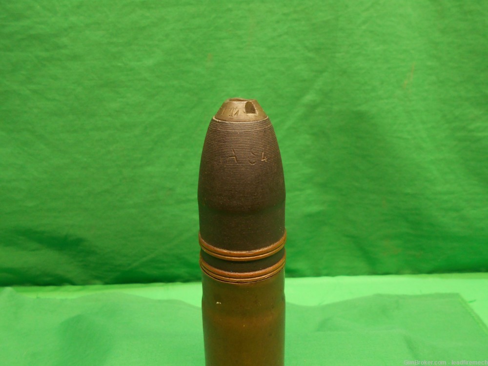 WWI 1917 French 37mm High Expolsive Hotchkiss Cannon Round Inert-img-1