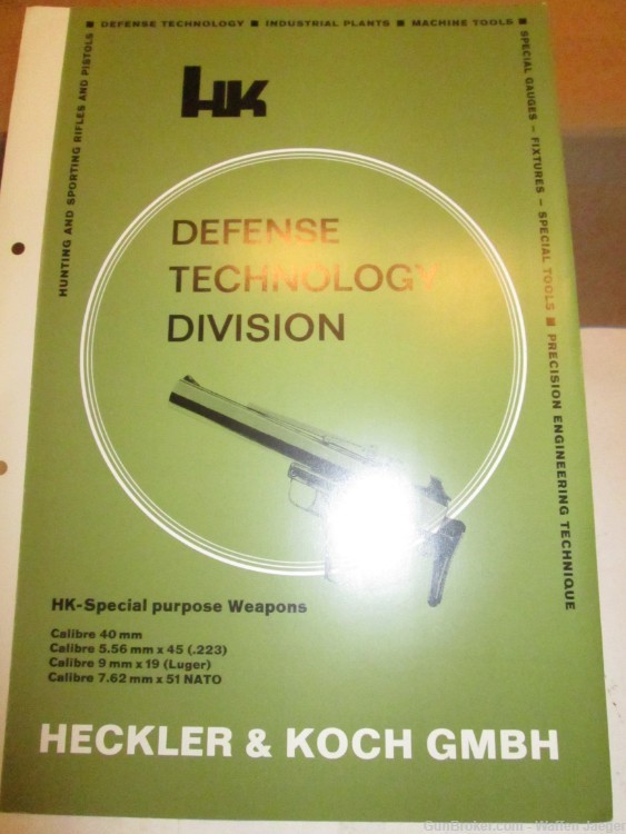 (4) HK Vintage Defense Tech Div Foldout Brochures RARE H&K Heckler Koch NEW-img-5
