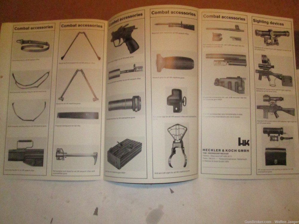 (4) HK Vintage Defense Tech Div Foldout Brochures RARE H&K Heckler Koch NEW-img-8